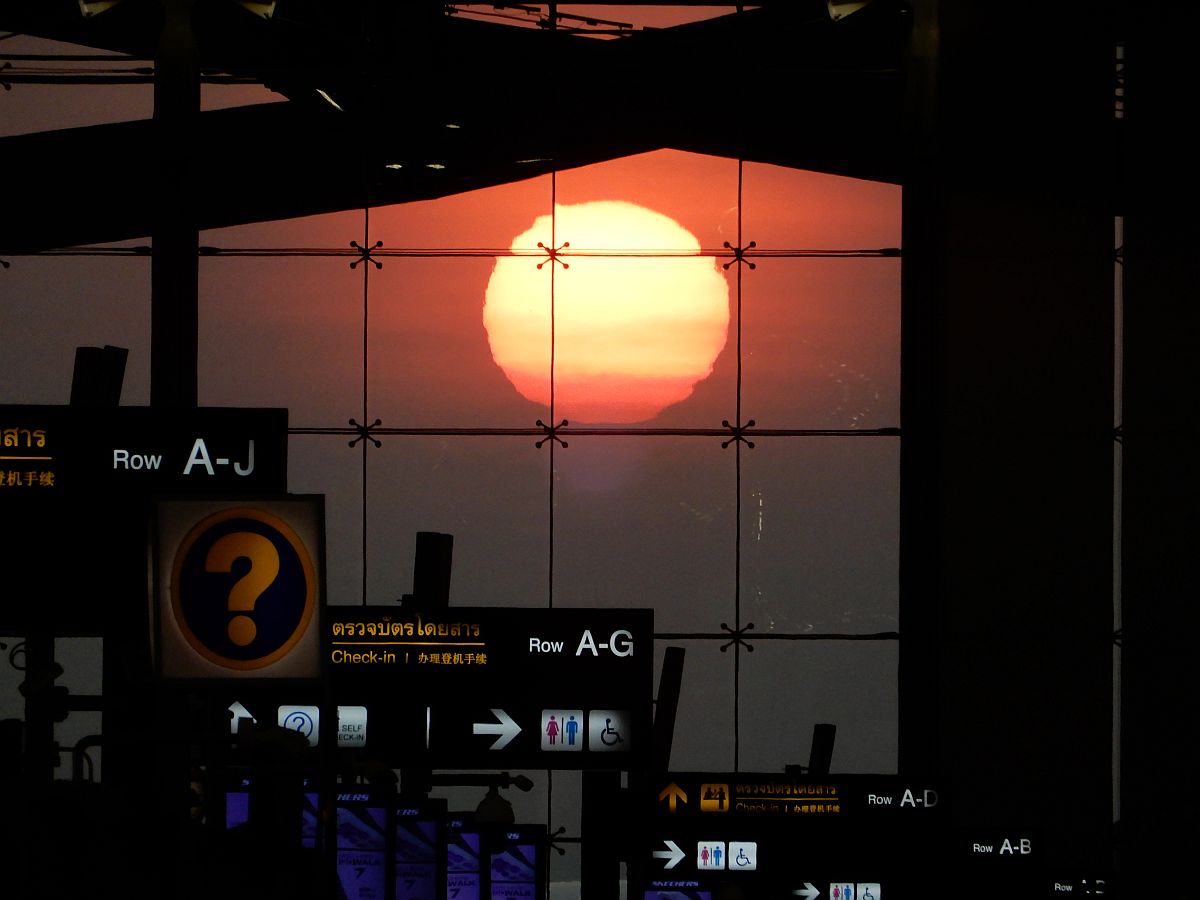 Dawn at Bangkok airport